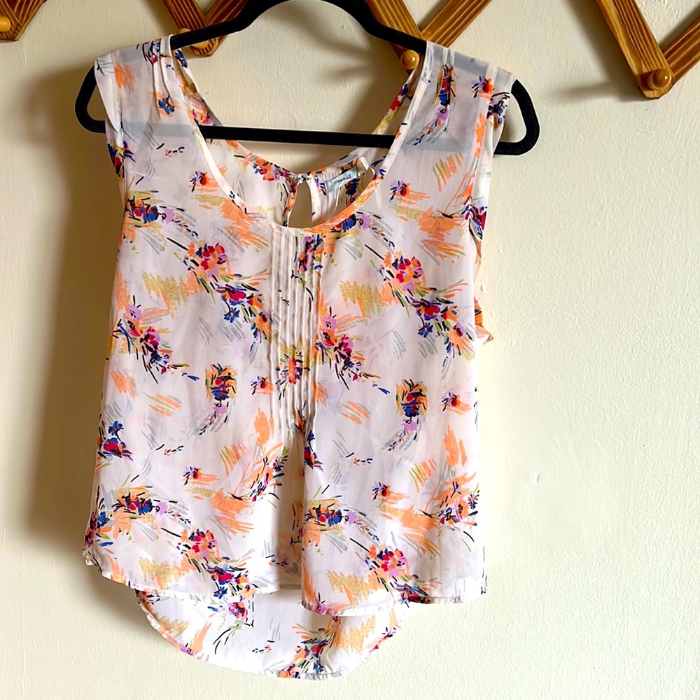 Kimchi Blue floral, colorful blouse